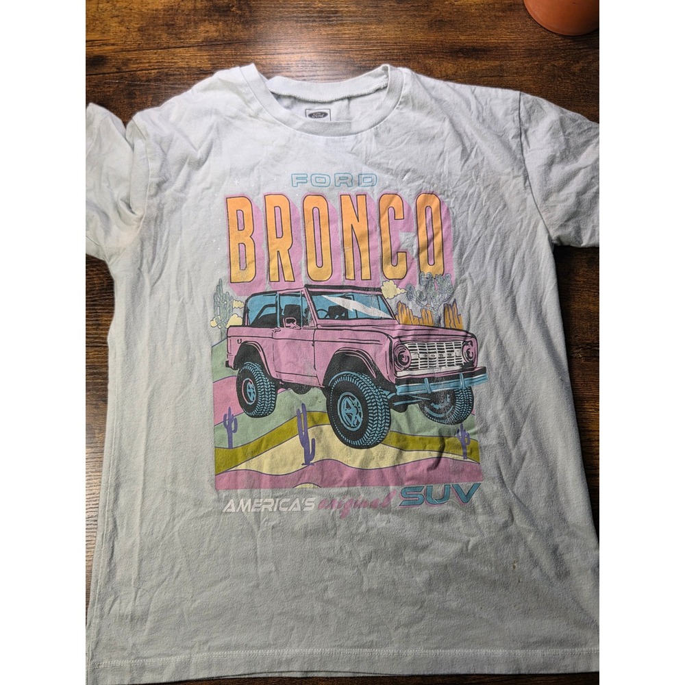 Ford Bronco Graphic Tee Shirt Gray Retro SUV America's Original SUV Medium